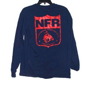 Pro Rodeo Blue Long Sleeve T-Shirt Men Size Medium